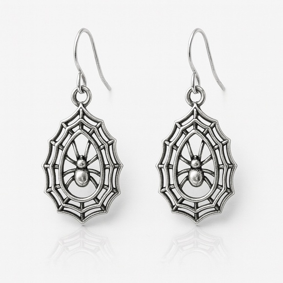 Zara Jewelry - ⚜️🕷️Silver Spider Web Earrings 🕸️❤️‍🔥